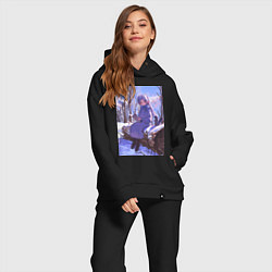 Женский костюм оверсайз Фрирен эльф, цвет: черный — фото 2