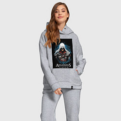 Женский костюм оверсайз Assassins creed белый костюм, цвет: меланж — фото 2