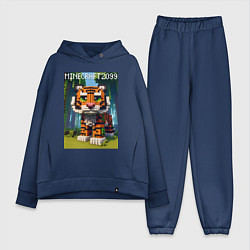 Женский костюм оверсайз Funny tiger cub - Minecraft