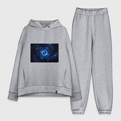 Женский костюм оверсайз Взрыв синий геометрической абстракции