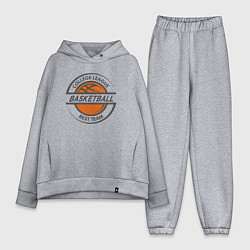 Женский костюм оверсайз Basketball best team, цвет: меланж