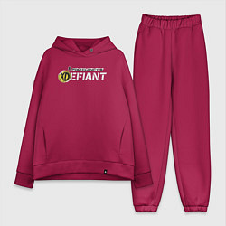 Женский костюм оверсайз Xdefiant logo, цвет: маджента