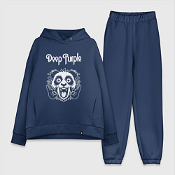 Женский костюм оверсайз Deep Purple rock panda, цвет: тёмно-синий