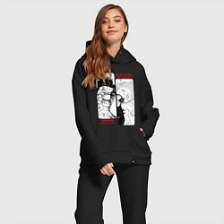 Женский костюм оверсайз Сукуна и Годжо - Магическая битва, цвет: черный — фото 2