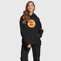 Женский костюм оверсайз Джаз ретро в желтом, цвет: черный — фото 2