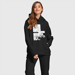 Женский костюм оверсайз Очень приятно Бог Томоэ, цвет: черный — фото 2