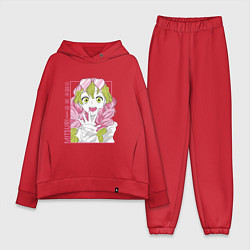Женский костюм оверсайз Митсури - Demon slayer Mitsuri, цвет: красный