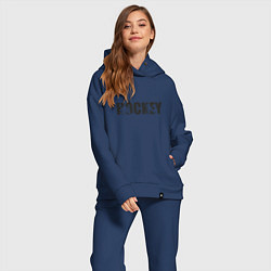 Женский костюм оверсайз Hockey art, цвет: тёмно-синий — фото 2