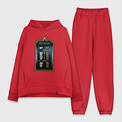 Женский костюм оверсайз Tardis Sherlock, цвет: красный