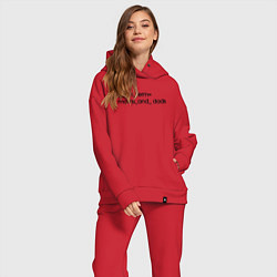 Женский костюм оверсайз Utm term moms and dads, цвет: красный — фото 2