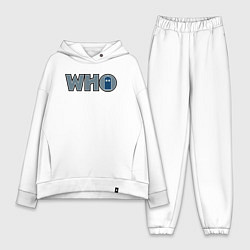 Женский костюм оверсайз Tardis who, цвет: белый