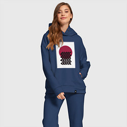 Женский костюм оверсайз Закатное солнце, цвет: тёмно-синий — фото 2