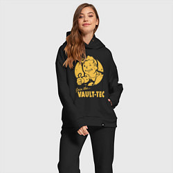 Женский костюм оверсайз Vault boy like print, цвет: черный — фото 2