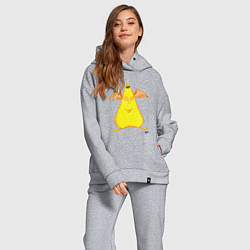 Женский костюм оверсайз Что-то с крылышками, цвет: меланж — фото 2