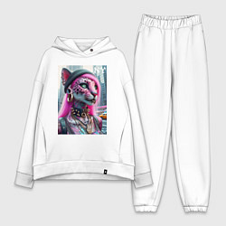 Женский костюм оверсайз Панк девушка-леопард в татухах в Нью-Йорке