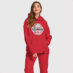 Женский костюм оверсайз Georgia, цвет: красный — фото 2