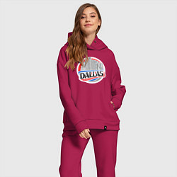 Женский костюм оверсайз Dallas - USA, цвет: маджента — фото 2