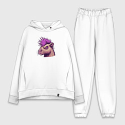 Женский костюм оверсайз Панк капибара с ирокезом