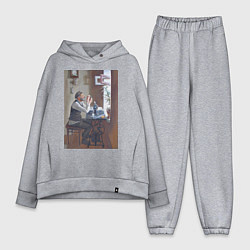 Женский костюм оверсайз Портной швея - живопись