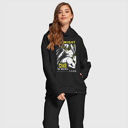 Женский костюм оверсайз Моя геройская академия All Might plus ultra, цвет: черный — фото 2