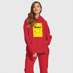 Женский костюм оверсайз Butter масло, цвет: красный — фото 2