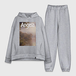 Женский костюм оверсайз Angela-тропики, цвет: меланж