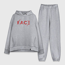 Женский костюм оверсайз BTS Face, цвет: меланж