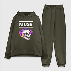 Женский костюм оверсайз Muse - неоновый череп