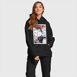 Женский костюм оверсайз Человек-бензопила Makima Макима, цвет: черный — фото 2