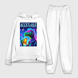 Женский костюм оверсайз Пивозавр панк - неоновое свечение