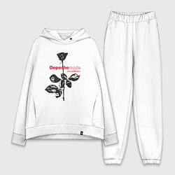 Женский костюм оверсайз Depeche Mode - Violator black rose, цвет: белый