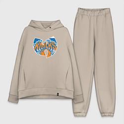 Женский костюм оверсайз Wu-tang knicks, цвет: миндальный