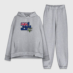 Женский костюм оверсайз ГТА 5 лого, цвет: меланж