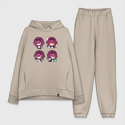 Женский костюм оверсайз Кафка стикеры