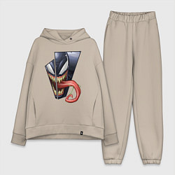 Женский костюм оверсайз Venom with tongue sticking out
