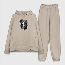 Женский костюм оверсайз Веселая смерть в капюшоне