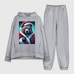 Женский костюм оверсайз Cyber bear - Santa Claus