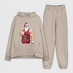 Женский костюм оверсайз Качок дед мороз