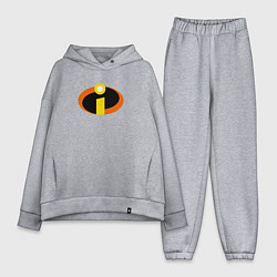 Женский костюм оверсайз Суперсемейка, цвет: меланж