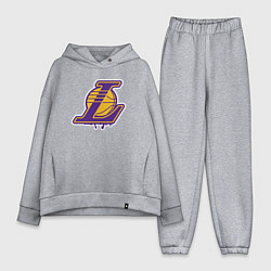 Женский костюм оверсайз Lakers team, цвет: меланж