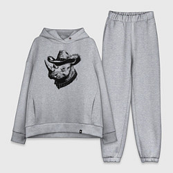 Женский костюм оверсайз Носорог ковбой