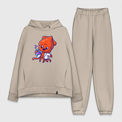 Женский костюм оверсайз Химик осьминог