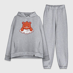 Женский костюм оверсайз Мишка на облаке