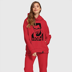 Женский костюм оверсайз Gordon Freeman - надежда, цвет: красный — фото 2