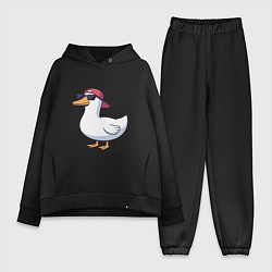 Женский костюм оверсайз Duck swag, цвет: черный