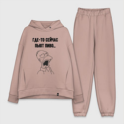 Женский костюм оверсайз Сейчас пьют пиво гомер мем