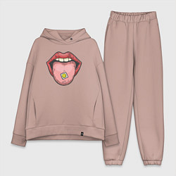 Женский костюм оверсайз Smiling lips
