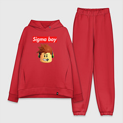 Женский костюм оверсайз Sigma boy roblox head - мем Роблокс Сигма бой