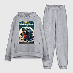 Женский костюм оверсайз Волки Роллинг Стоунз - фантазия