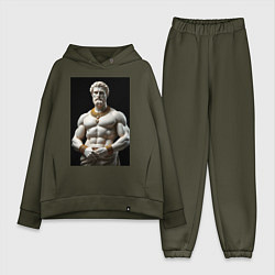 Женский костюм оверсайз Античный герой с цепочкой